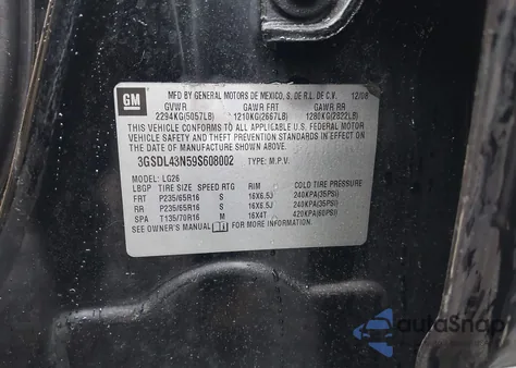 2009 Saturn Vue Xe from USA, damaged, VIN 3GSDL43N59S608002